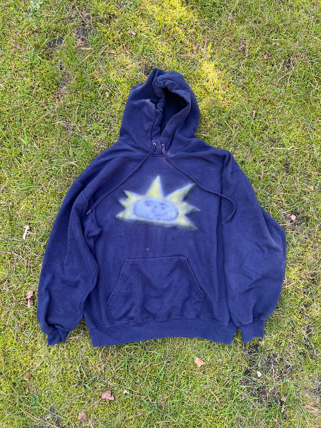 Granatowa bluza Lipcowe Słońce logo !! NIETYPOWY KAPTUR!